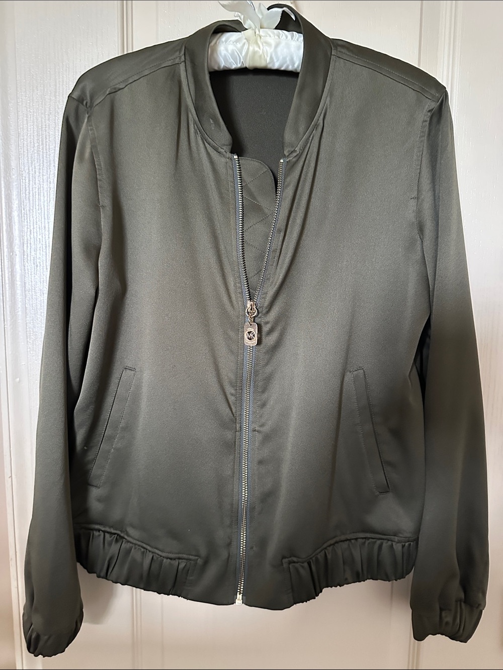 Michael Kors Olive Green Bomber Jacket